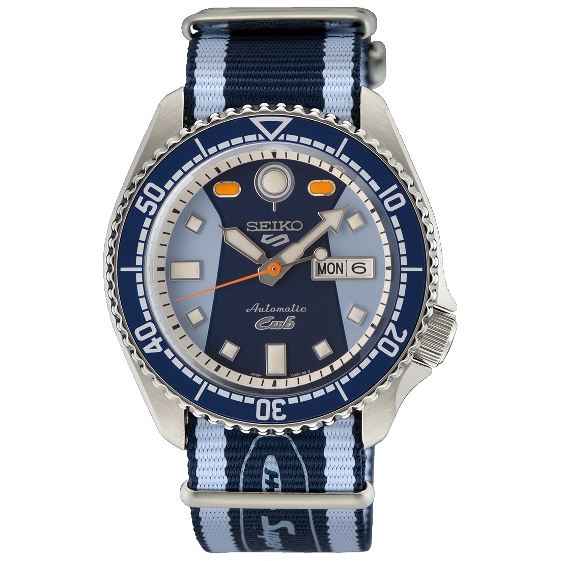 Seiko 5 Sports SRPK37K1 Automatic Nylon Strap Men’s Watch - Luxverse