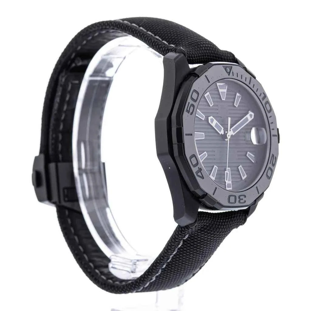 TAG Heuer Aquaracer black ceramic bezel and titanium case