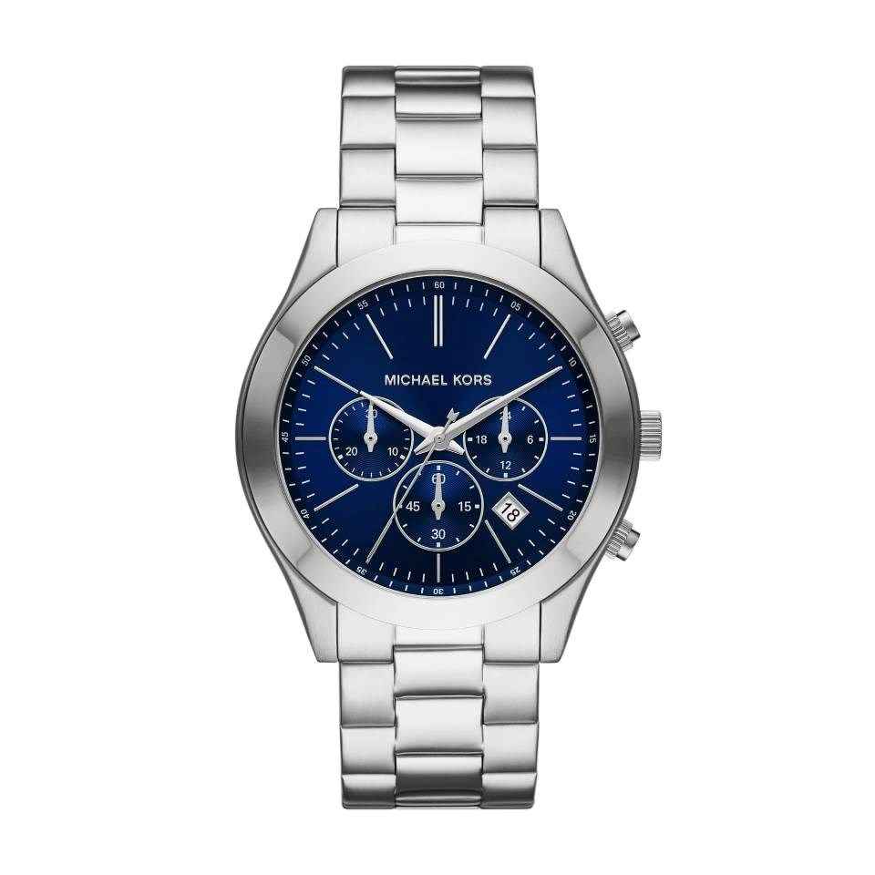 Michael Kors Slim Runway MK8917 Men's Blue Dial Stainless Steel Chronograph Watch