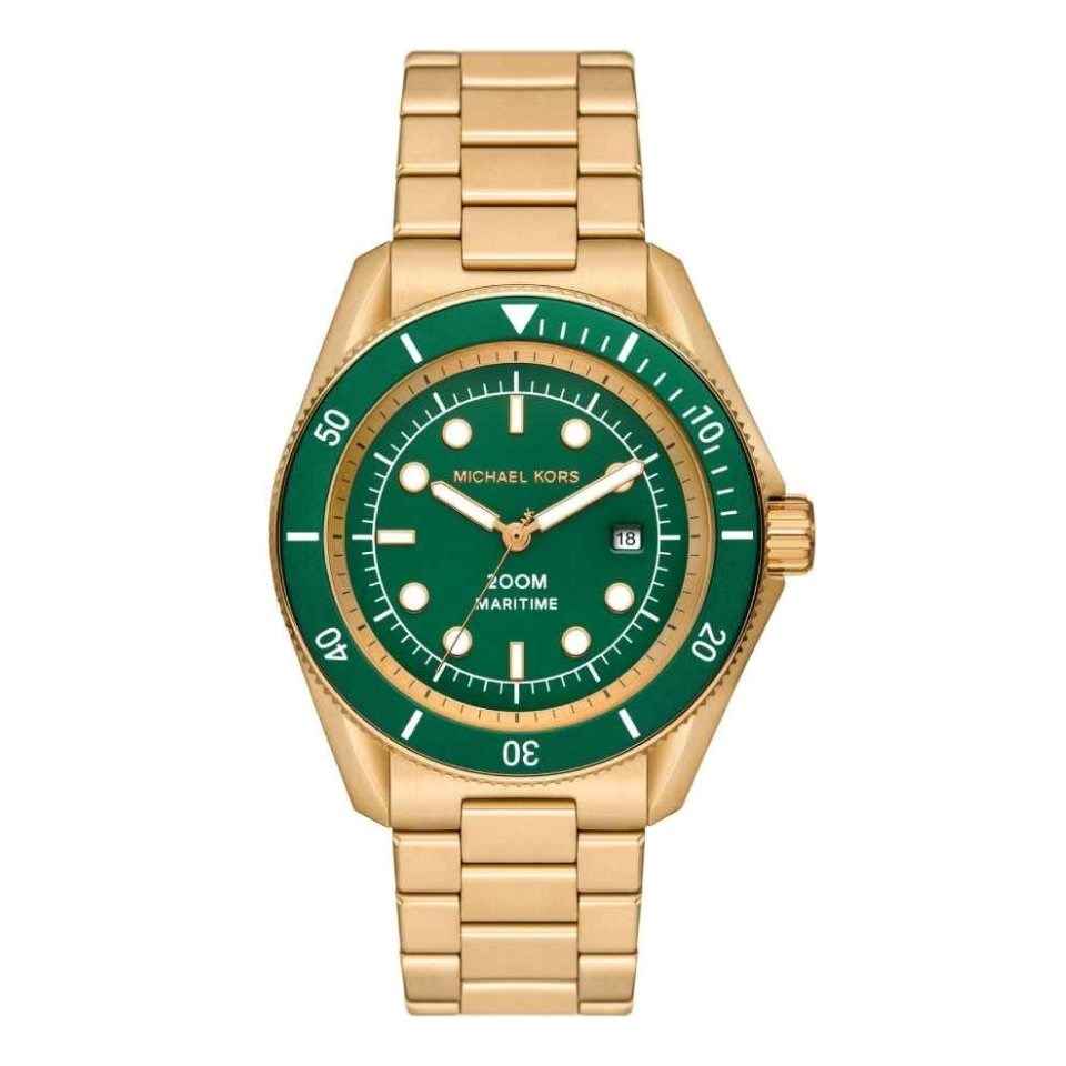 Michael Kors Maritime MK9162 Men's Green Dial Gold Stainless Steel Watch