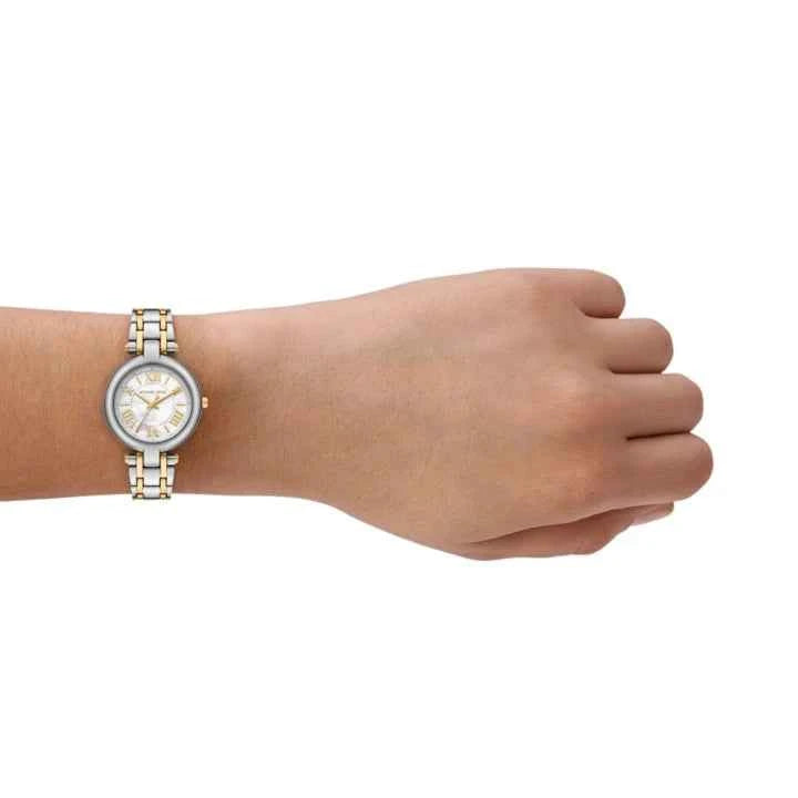 Michael Kors Laney MK4895 Women's Two-Tone White Dial Watch