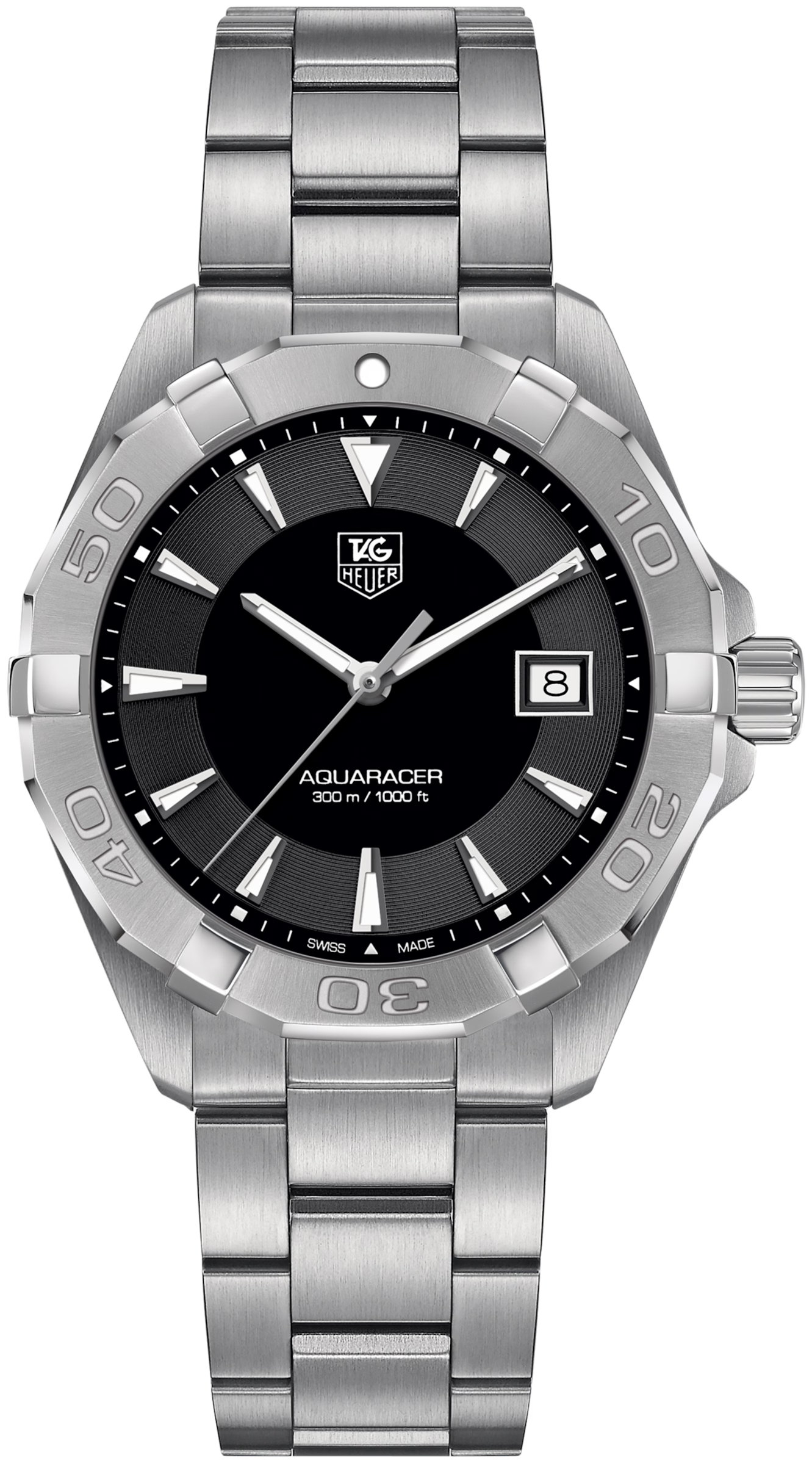 TAG Heuer WAY1110.BA0928 Aquaracer 40.5mm Quartz Mens Watch - Luxverse