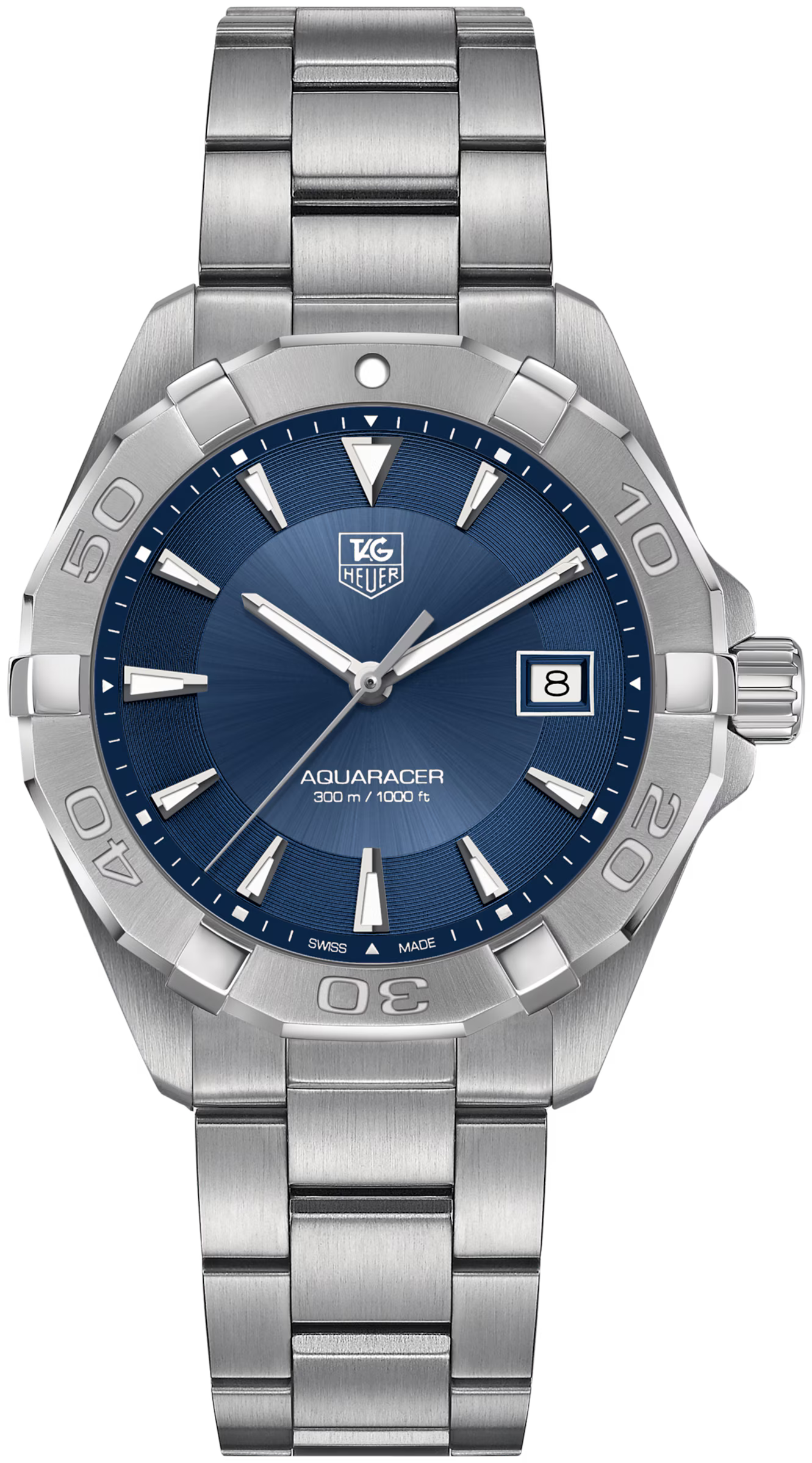TAG Heuer WAY1112.BA0928 Aquaracer Calibre 5 41mm Quartz Mens Watch - Luxverse