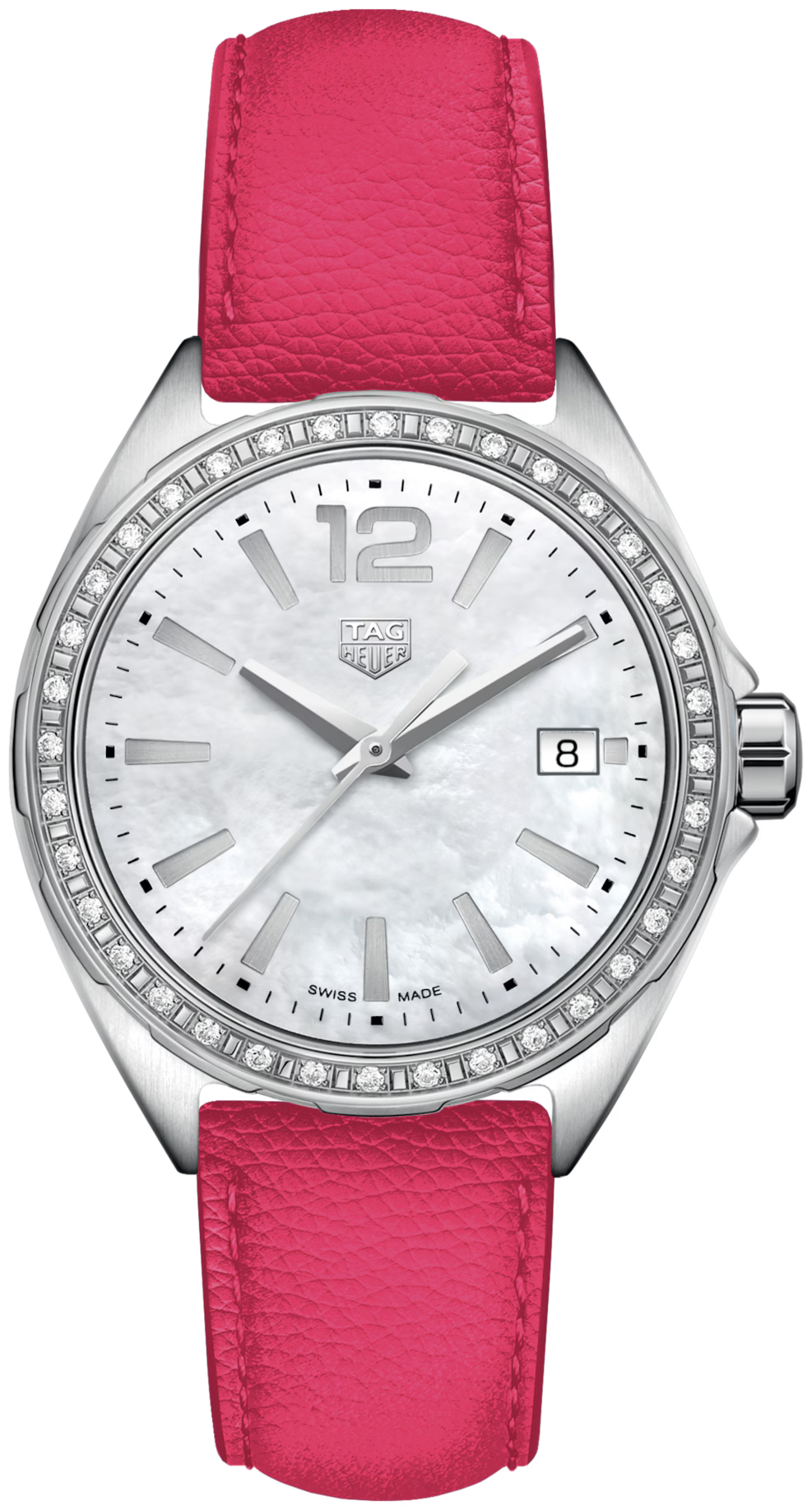 TAG Heuer WBJ131A.FC8252 Formula 1 Quartz Diamond Bezel Red Strap Women's Watch - Luxverse