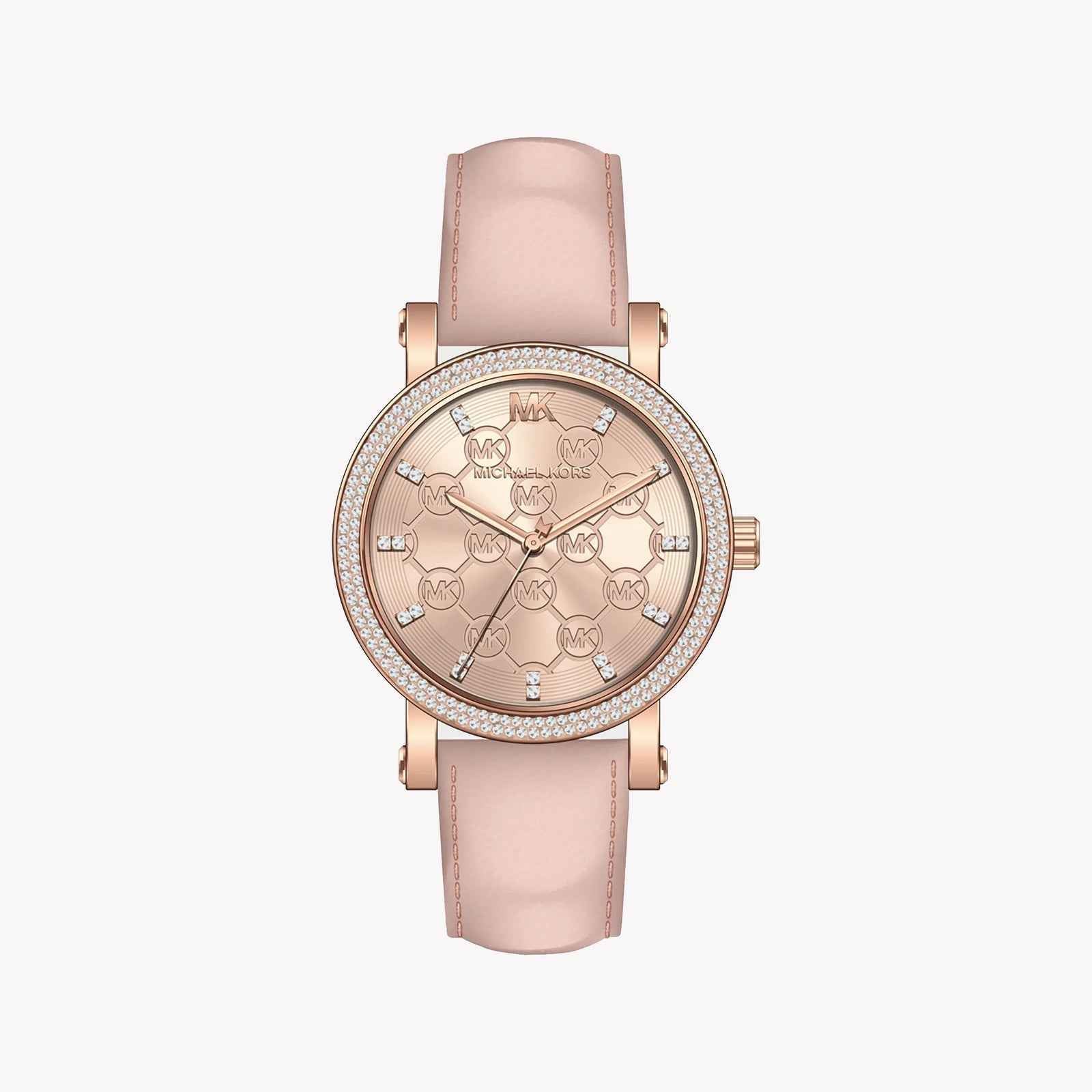 Michael Kors Corey MK2987 Women's Rose Gold Dial Pink Leather Watch