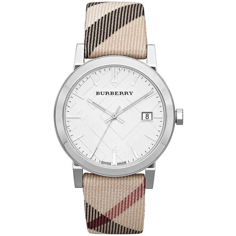 Burberry The City Nova White Dial Brown Leather BU9113 – Women’s Watch - Luxverse