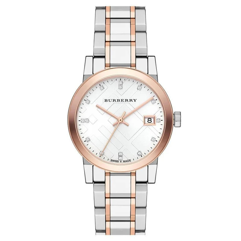 Burberry Two-Tone Diamond Accent BU9127 – Women’s Watch - Luxverse