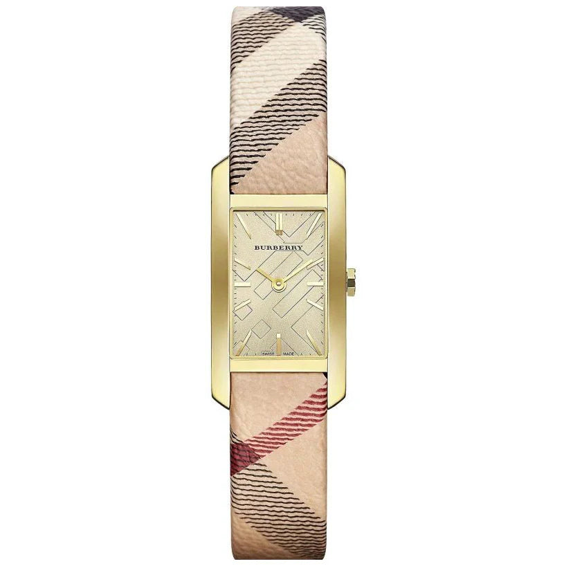 Burberry The Pioneer Check Gold Dial BU9509 – Women’s Watch - Luxverse