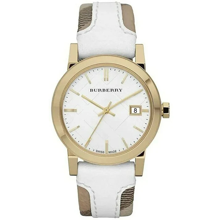 Burberry White Large Check BU9110 – Women’s Watch - Luxverse