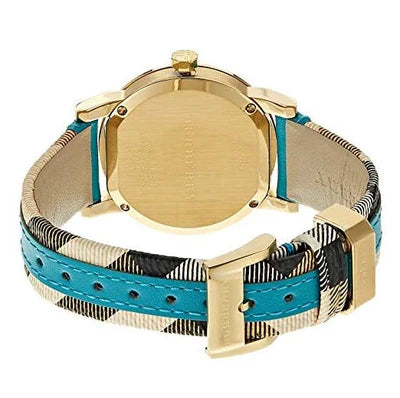 Burberry White Dial Turquoise Leather BU9112 – Women’s Watch - Luxverse