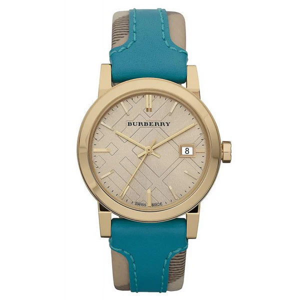 Burberry White Dial Turquoise Leather BU9112 – Women’s Watch - Luxverse