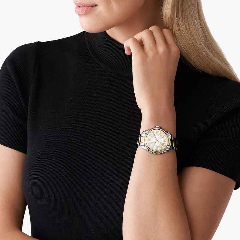 Michael Kors MK6931 Women's Two-Tone White Dial Watch