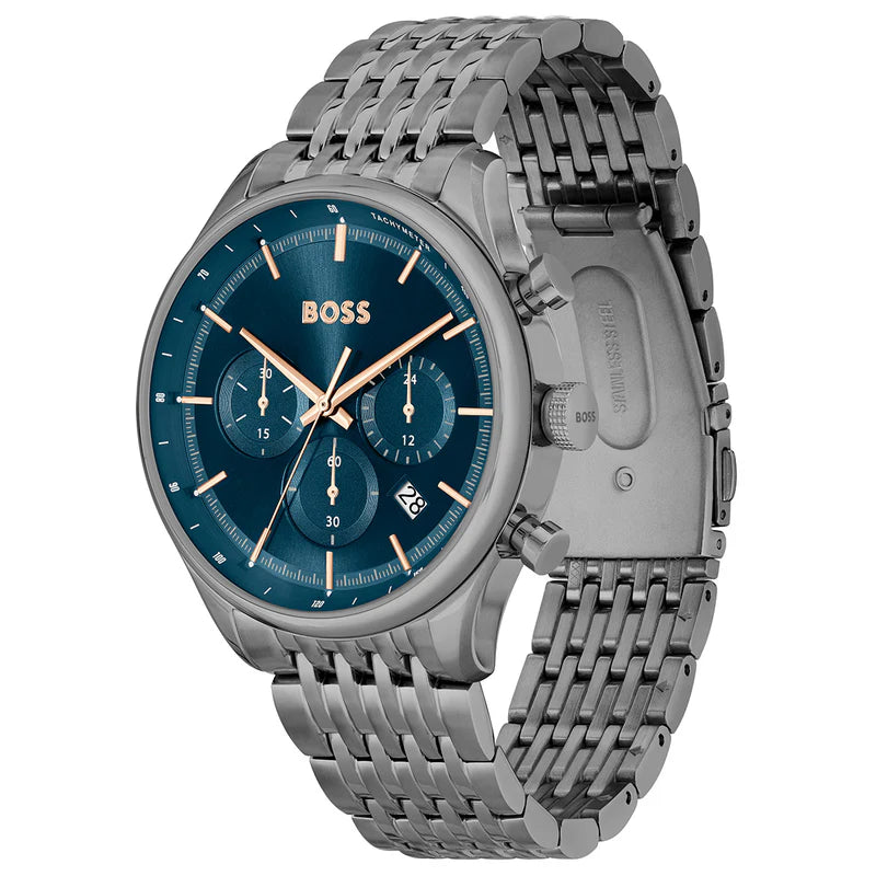 Hugo Boss Gregor Blue Dial Chronograph HB1514083 – Men's Watch - Luxverse
