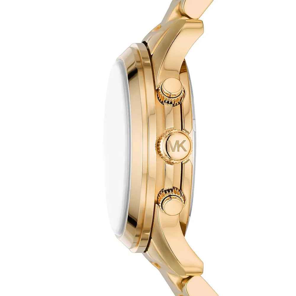 Michael Kors Runway MK7353 Women's Blue Dial Gold Stainless Steel Chronograph Watch