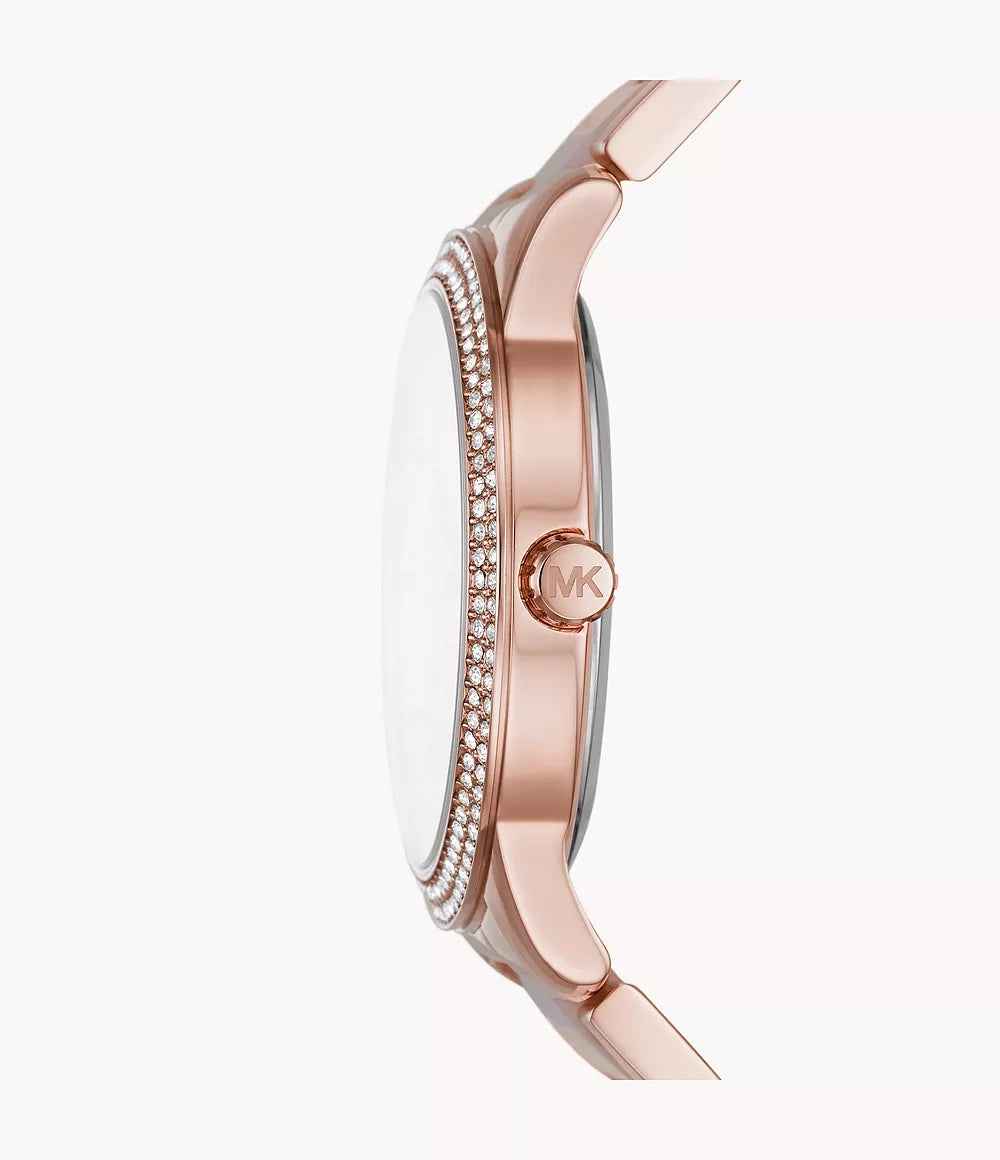 Michael Kors Tibby MK6928 Women's Pink Mother-of-Pearl Dial Two-Tone Watch