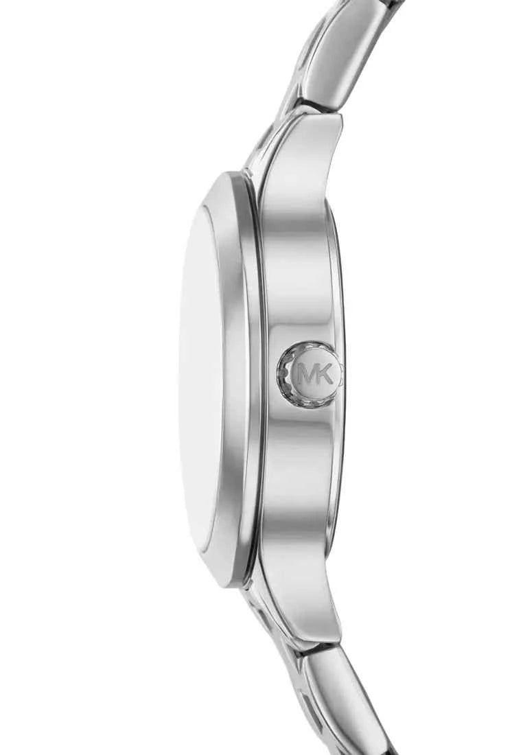 Michael Kors Aspyn MKO1088 Women's Silver Stainless Steel Pavé Watch 28mm