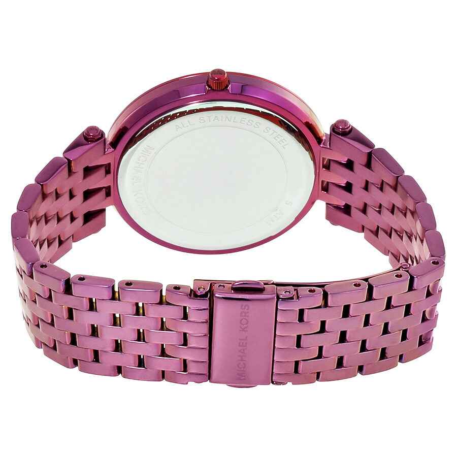 Michael Kors Darci MK3554 Women's Black Dial Purple Stainless Steel Watch