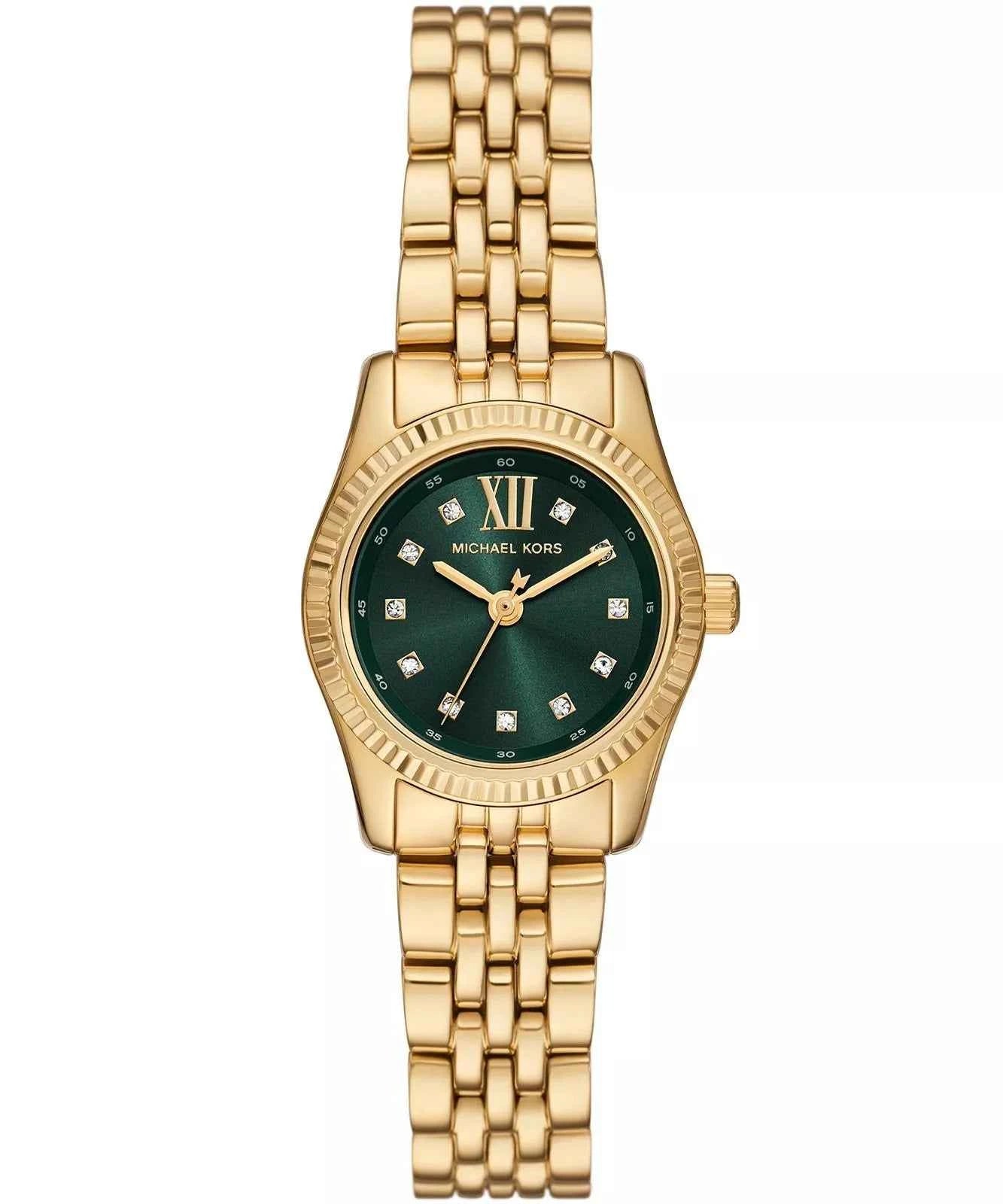 Michael Kors Lexington MK4842 Women's Gold Green Dial Watch