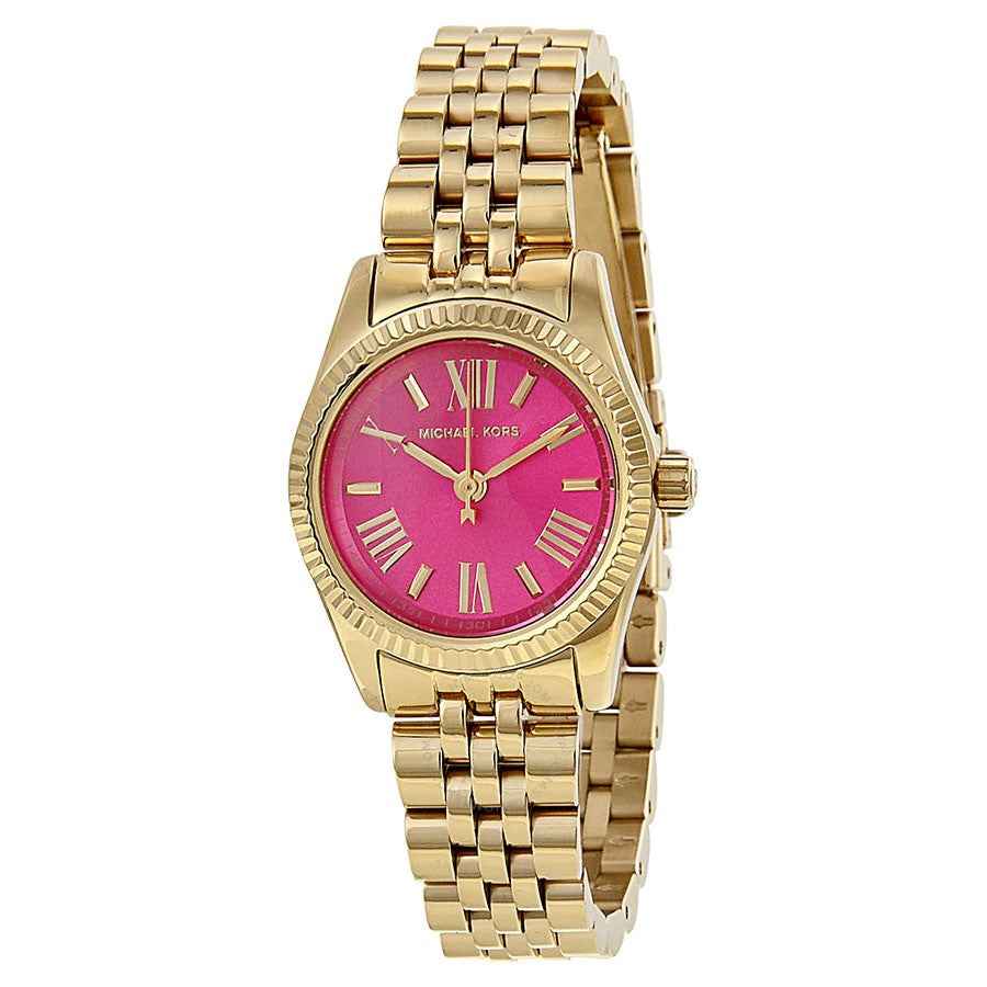 Michael Kors MK3270 Women's Pink Dial Gold Stainless Steel Watch