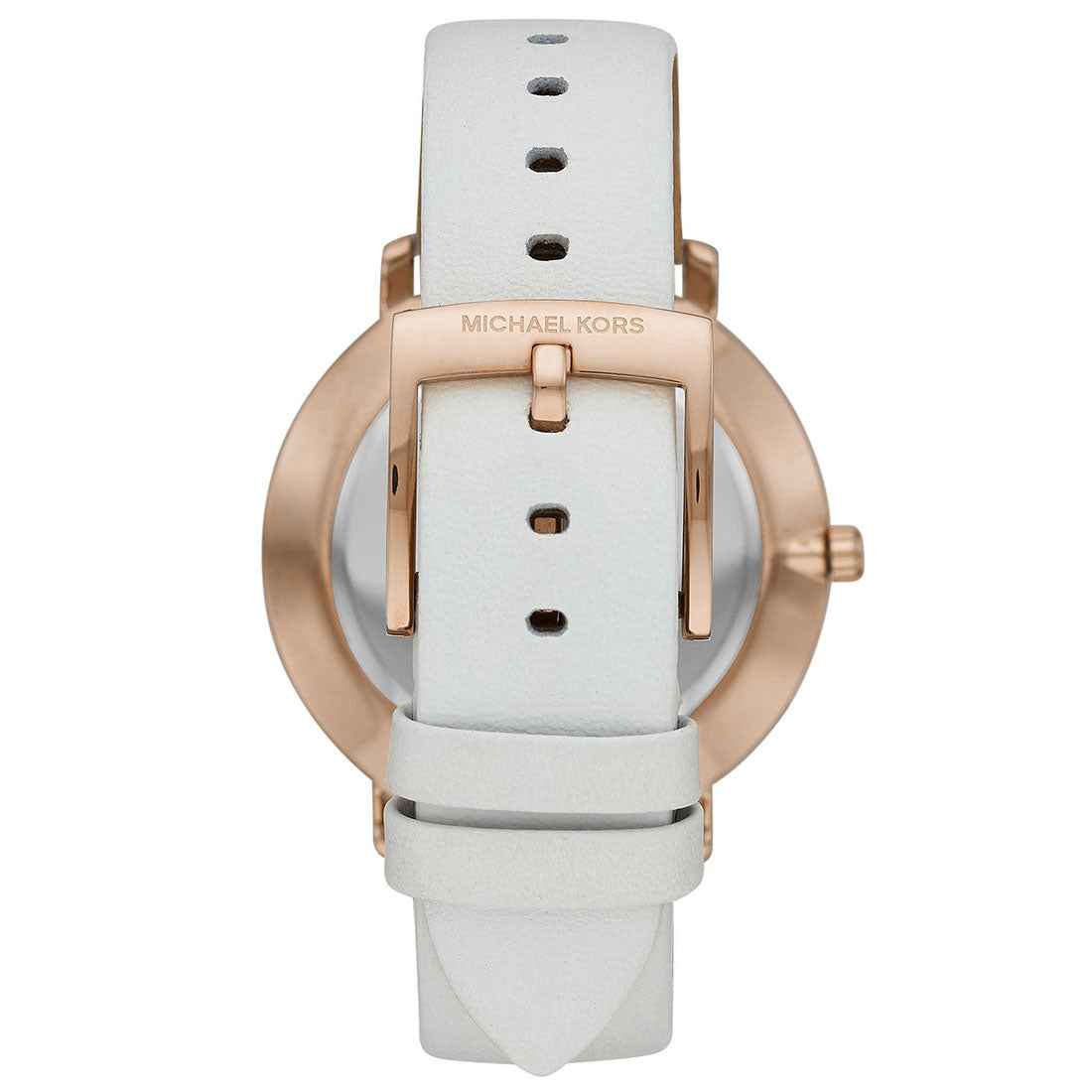 Michael Kors Pyper MK2800 Women's Silver Dial White Leather Watch