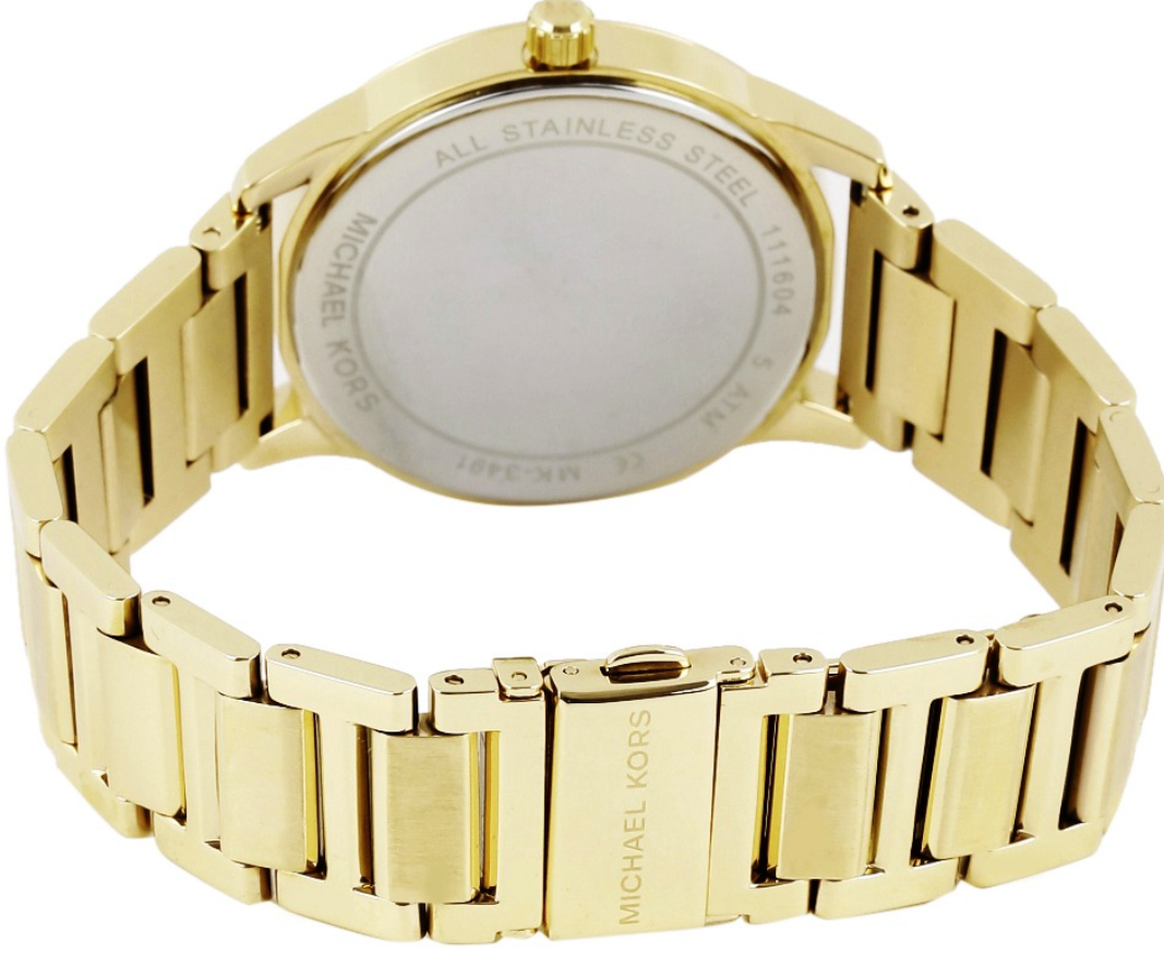 Michael Kors Hartman MK3520 Women's Pink Dial Gold Stainless Steel Watch