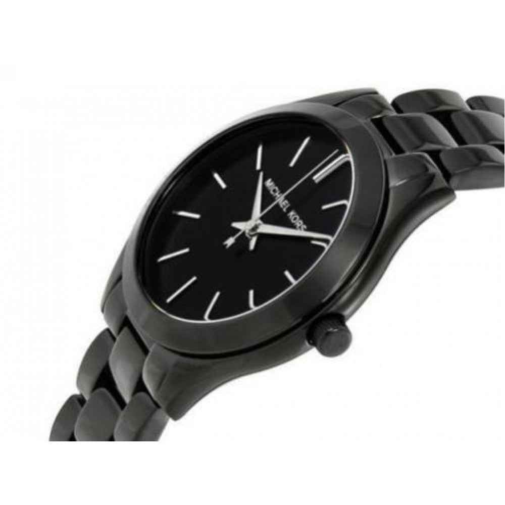 Michael Kors Mini Slim Runway MK3587 Women's Black Dial Black Stainless Steel Watch