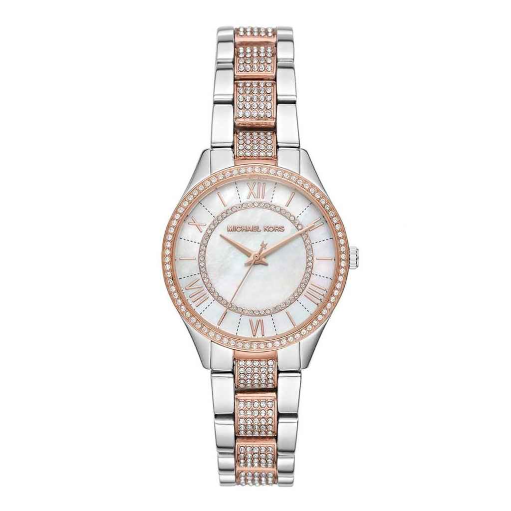 Michael Kors Lauryn MK4366 Women's White/Silver Dial Two-Tone Stainless Steel Watch