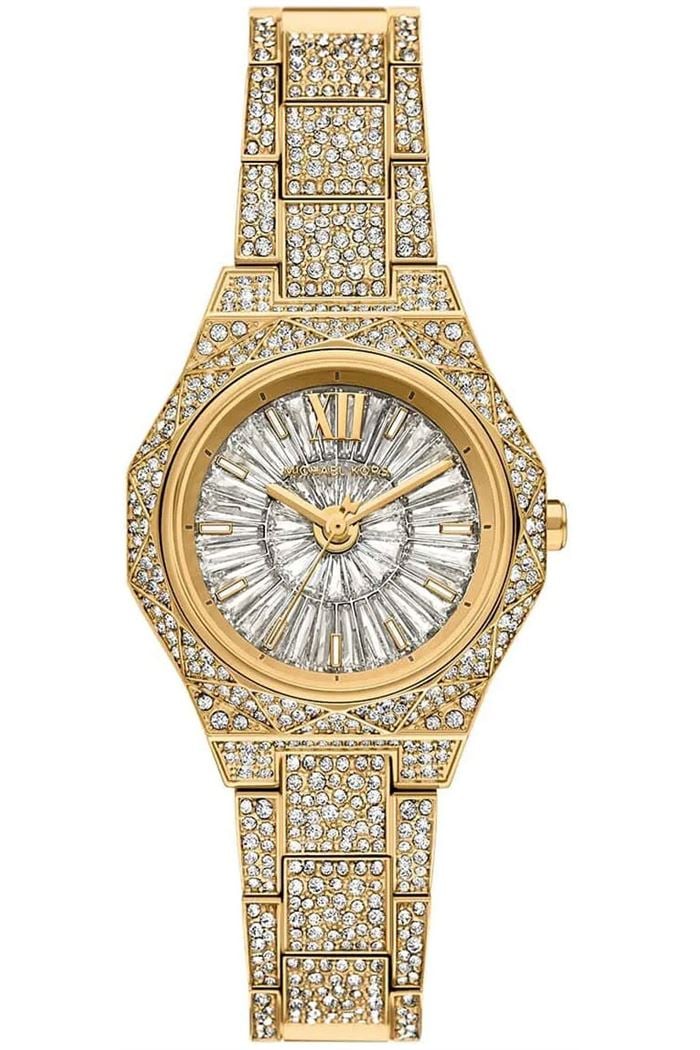 Michael Kors Raquel MK4890 women's gold pavé watch