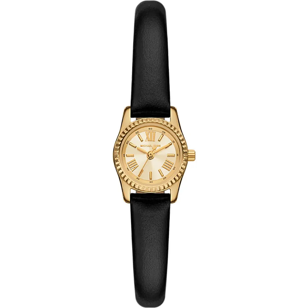 Michael Kors Lexington MK4901 women's gold leather micro watch