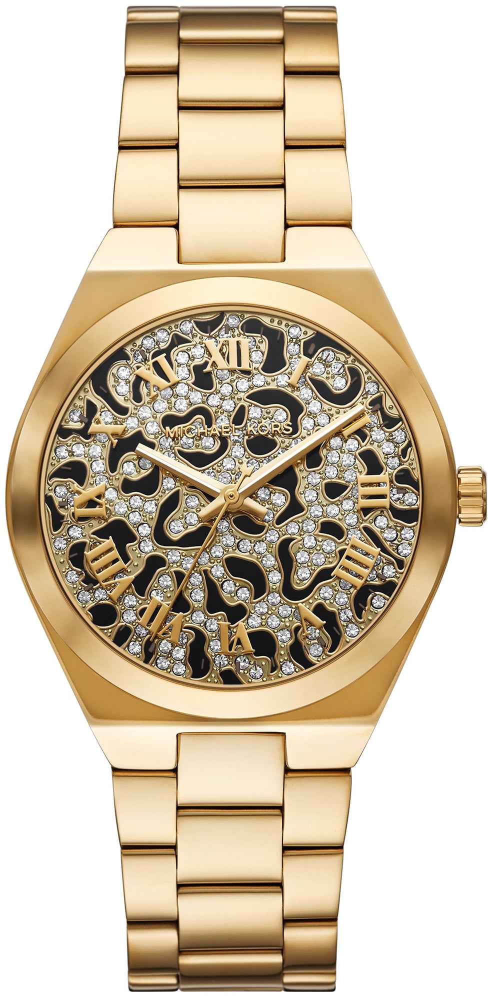 Michael Kors Lennox MK7500 Women's Gold Black Dial Watch