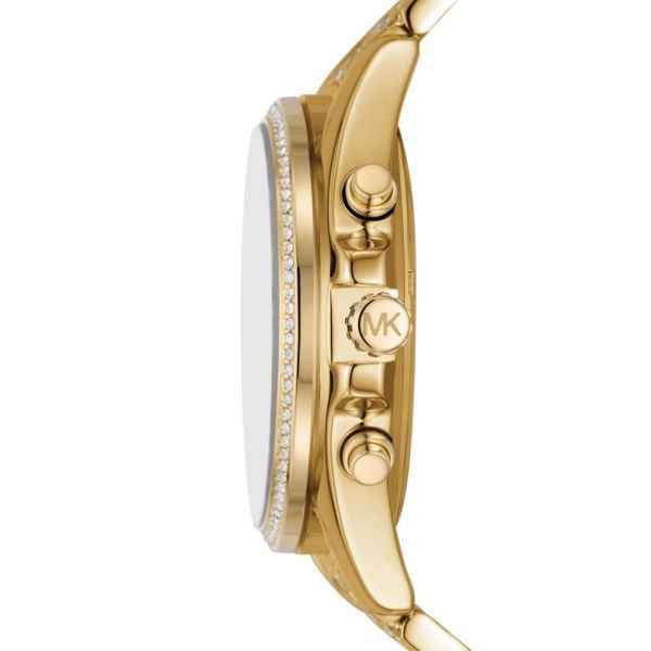 Michael Kors Whitney MK7224 Women's Black Dial Gold Stainless Steel Chronograph Watch