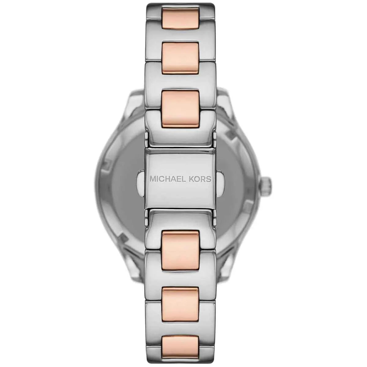Michael Kors Liliane Gift Set MK1048 Women's Mother-of-Pearl Dial Two-Tone Stainless Steel Watch
