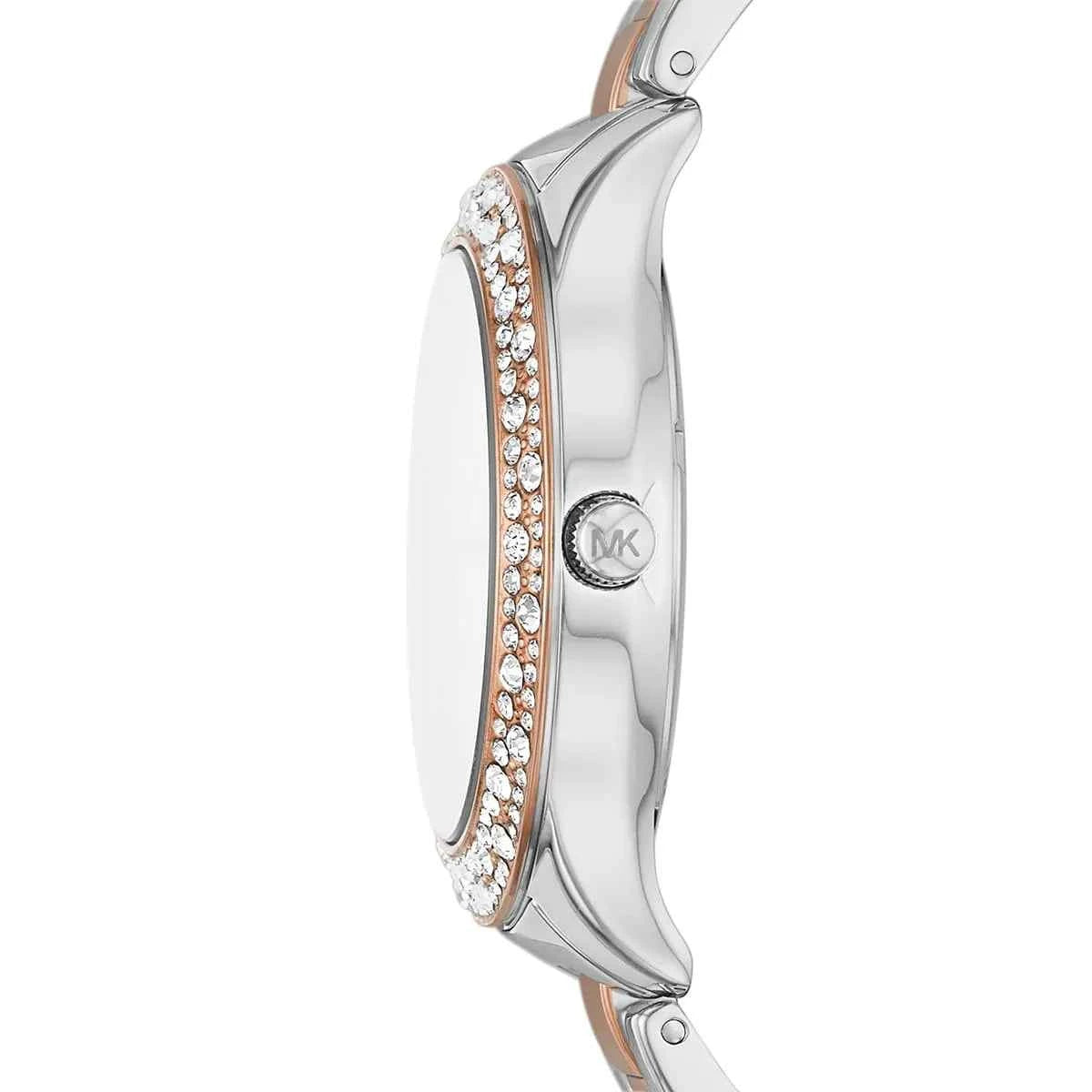 Michael Kors Liliane Gift Set MK1048 Women's Mother-of-Pearl Dial Two-Tone Stainless Steel Watch