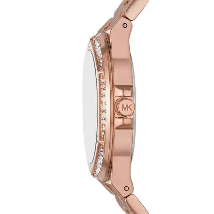Michael Kors Lennox MK1063 Women's Rose Gold Dial Rose Gold-Tone Stainless Steel Watch