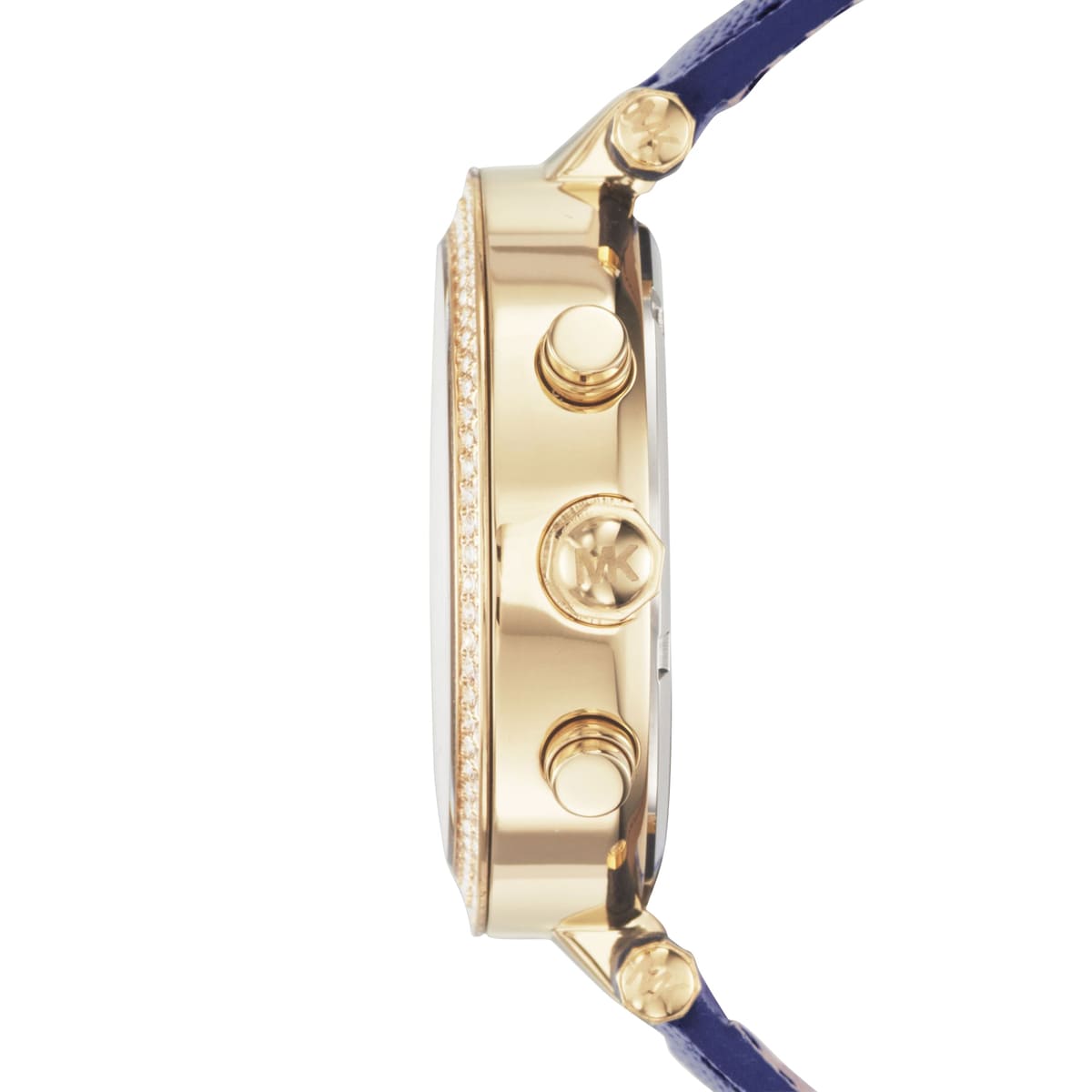 Blue genuine leather strap with buckle on Michael Kors MK2280
