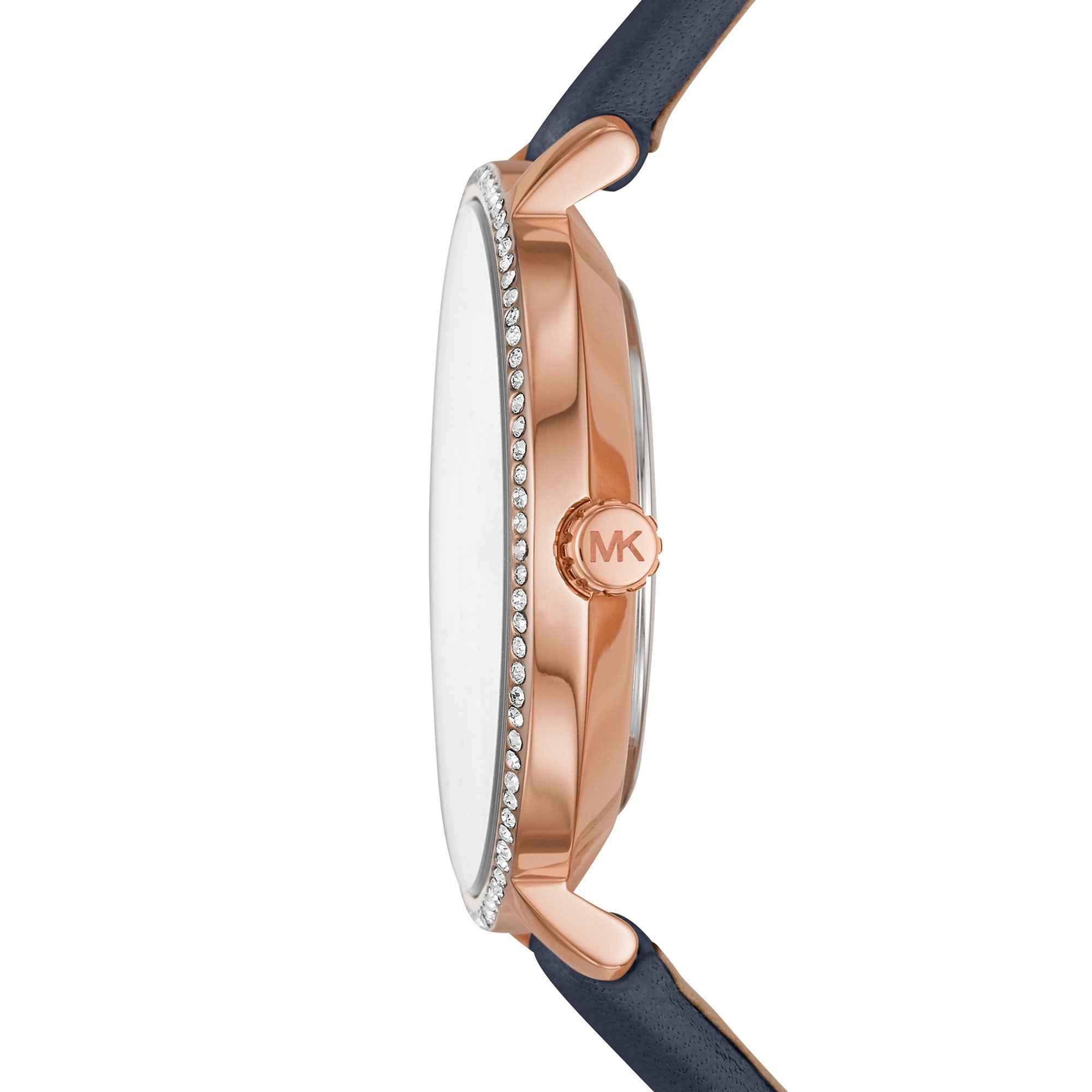 Michael Kors Pyper MK2804 Women's White Dial Blue Leather Watch