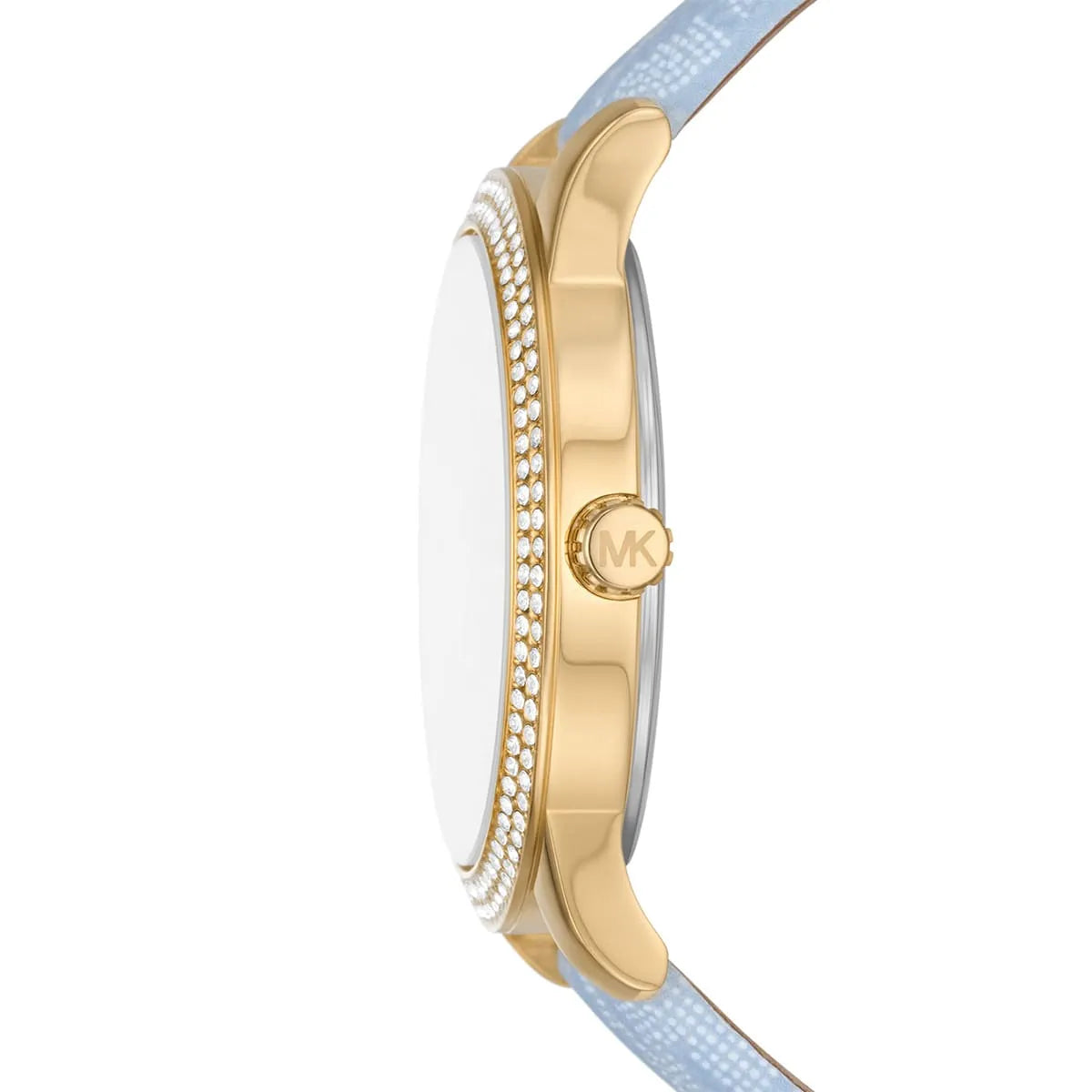 Side profile of Michael Kors Tibby MK2965 gold-tone women's watch