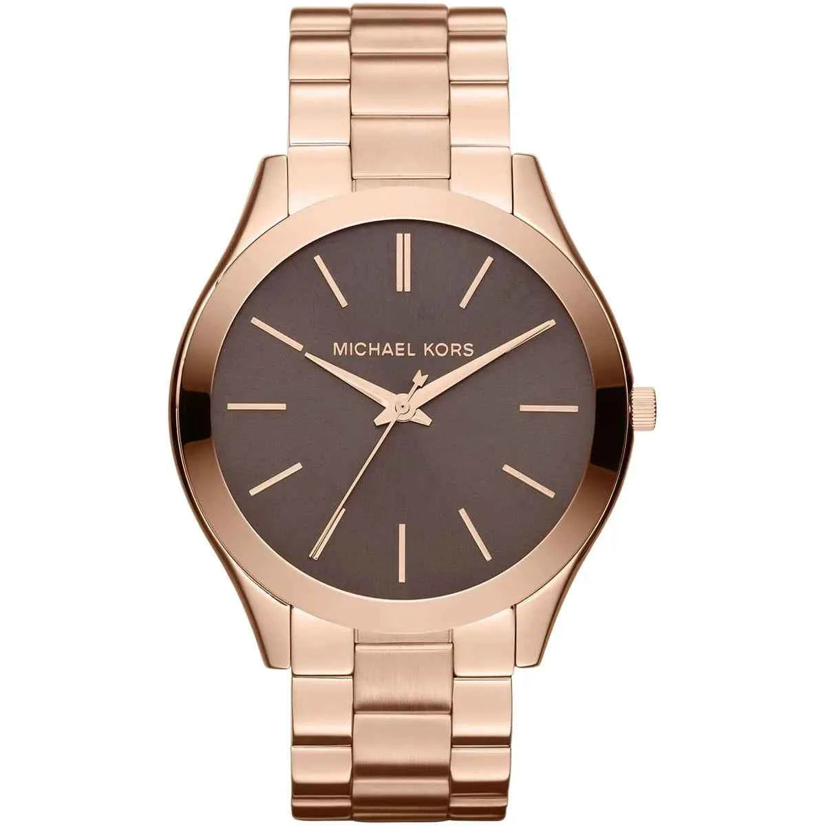 Michael Kors Slim Runway MK3181 Women's Brown Dial Rose Gold Watch