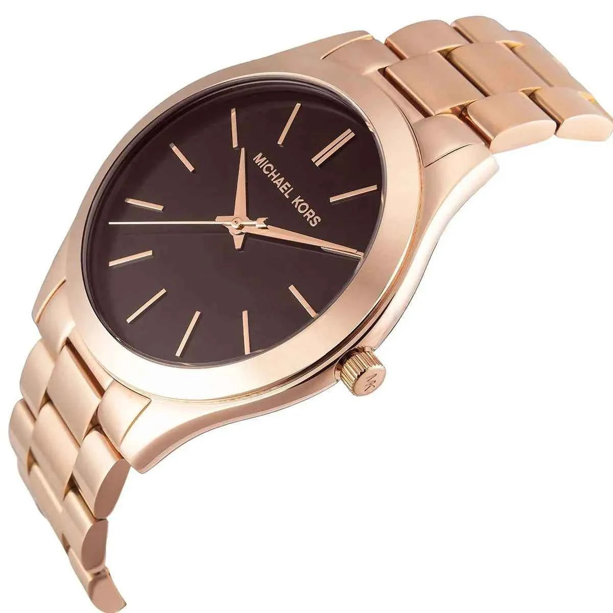 Michael Kors Slim Runway MK3181 Women's Brown Dial Rose Gold Watch