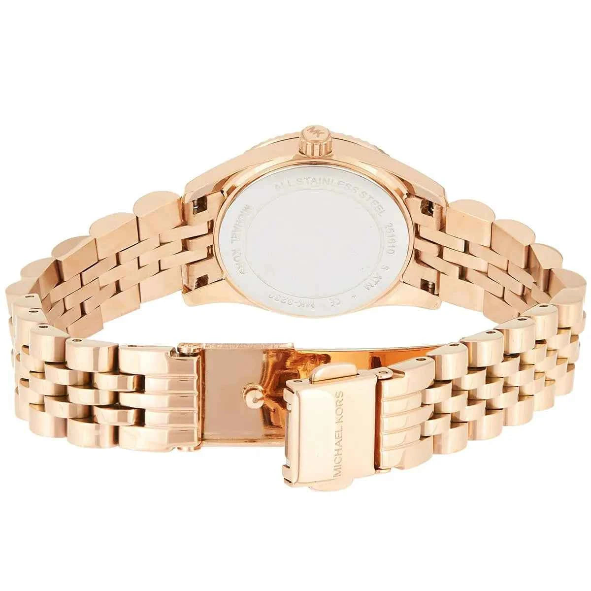 Michael Kors Lexington MK3230 Women's White Dial Rose Gold Stainless Steel Watch