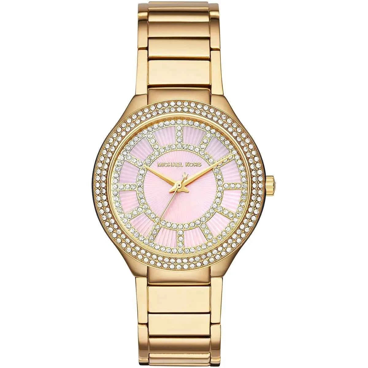 Michael Kors Kerry MK3396 Women's Pink Dial Gold Stainless Steel Watch