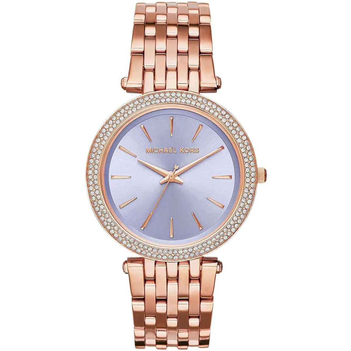 Michael Kors Darci MK3400 Women's Purple Dial Rose Gold Stainless Steel Watch