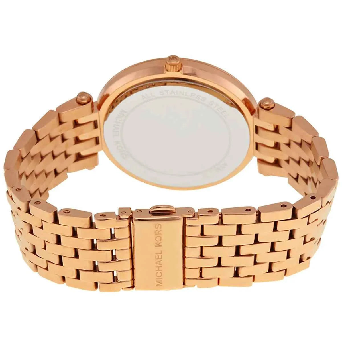 Michael Kors Darci MK3400 Women's Purple Dial Rose Gold Stainless Steel Watch