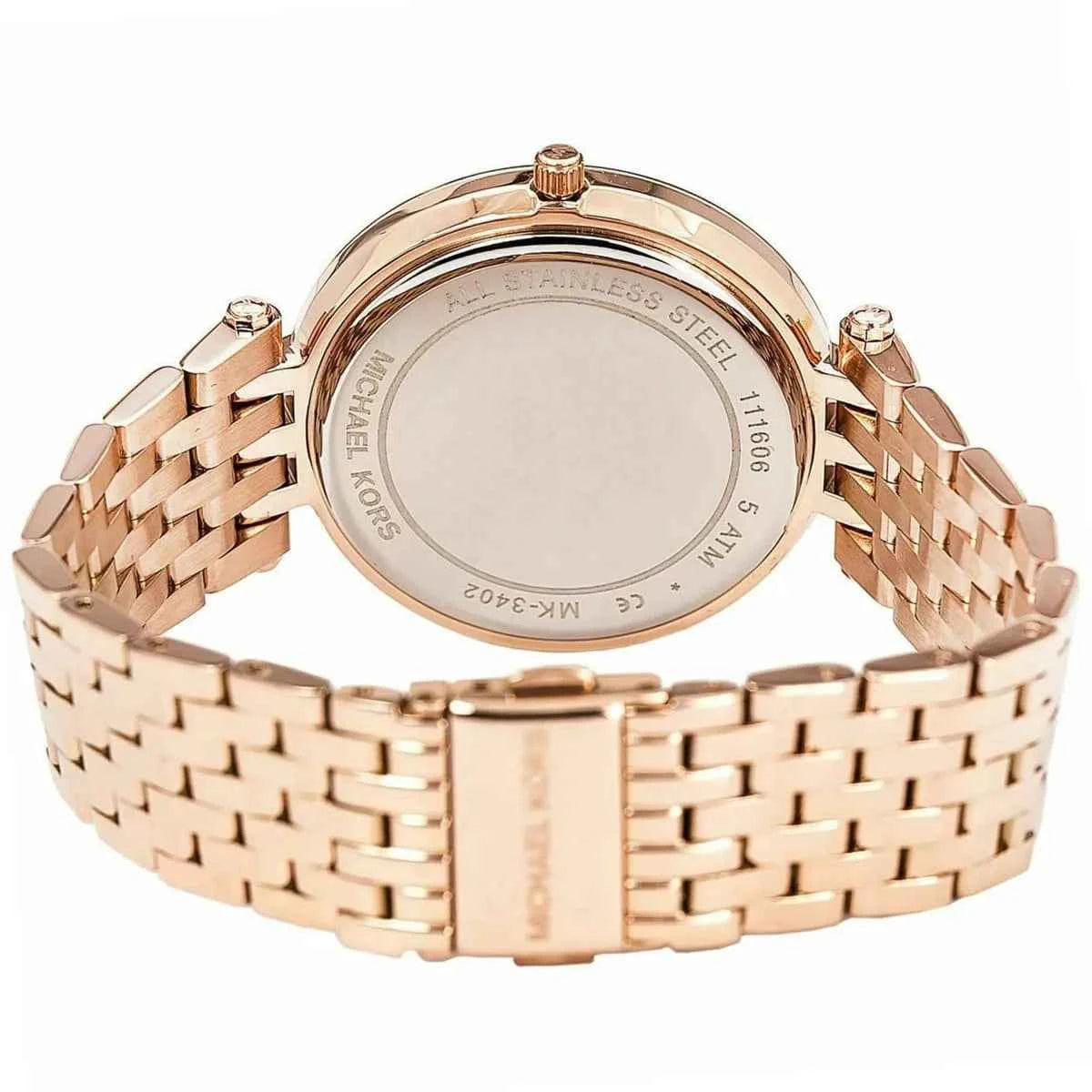Michael Kors Darci MK3402 Women's Black Dial Rose Gold Stainless Steel Watch