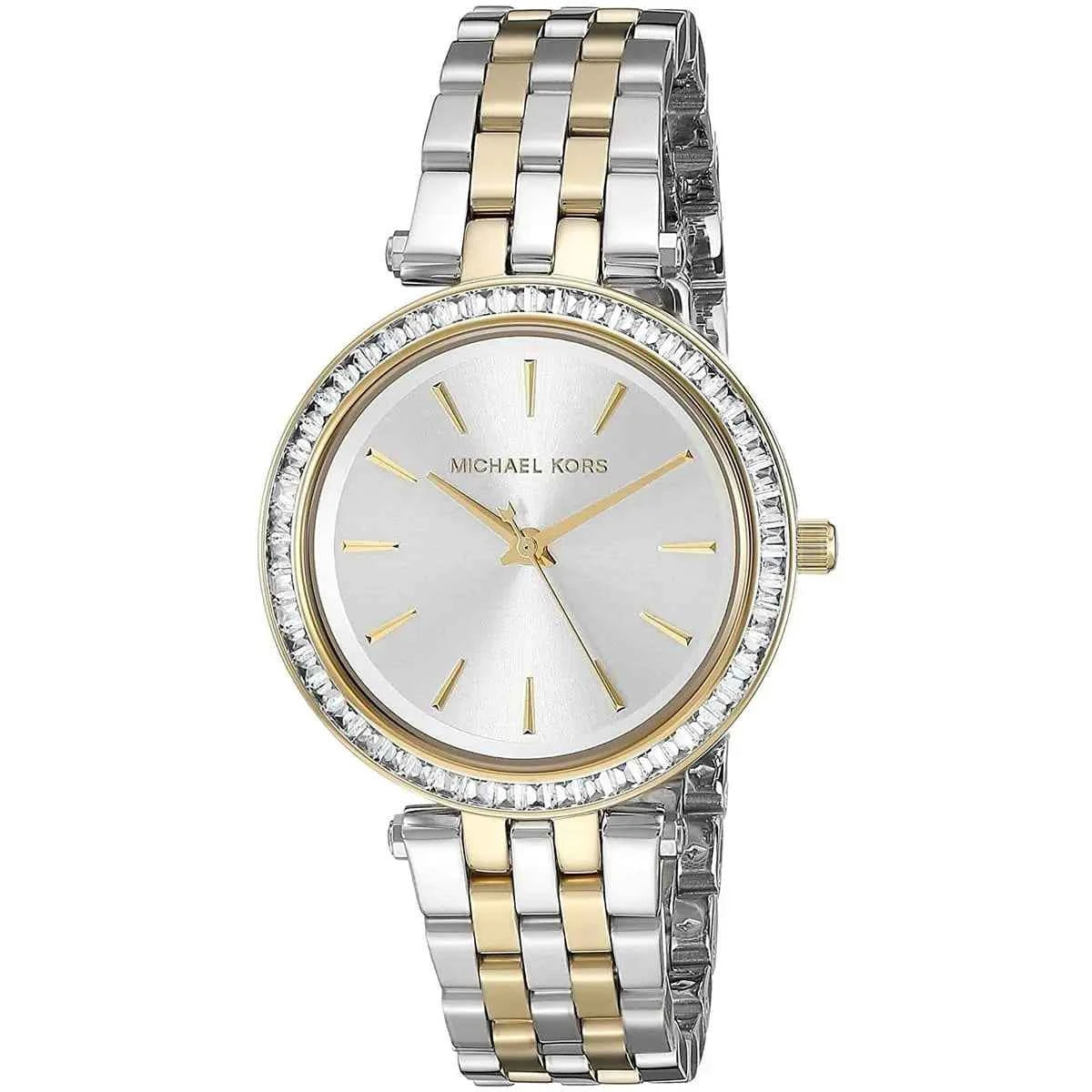Michael Kors Darci Mini MK3405 Women's Silver Dial Two-Tone Stainless Steel Watch