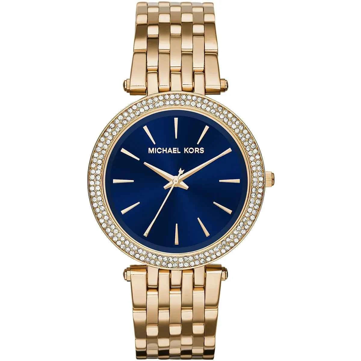 Michael Kors Darci MK3406 Women's Blue Dial Gold Stainless Steel Watch