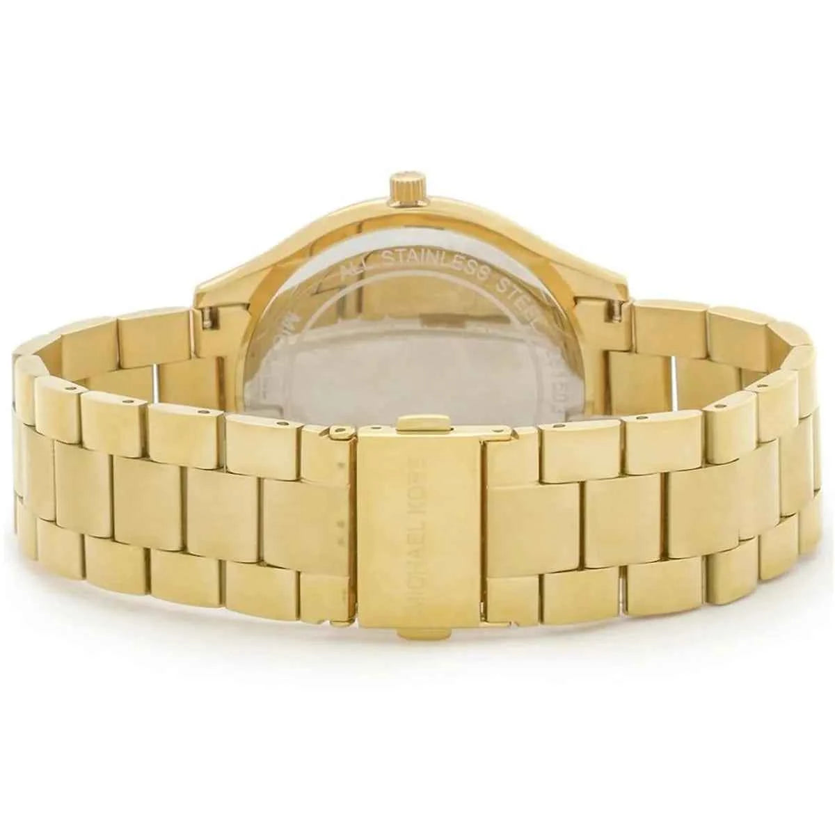 Michael Kors Runway Slim MK3435 Women's Green Dial Gold Stainless Steel Watch