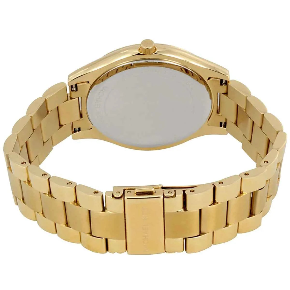 Michael Kors Runway Slim MK3478 Women's Black Dial Gold Stainless Steel Watch