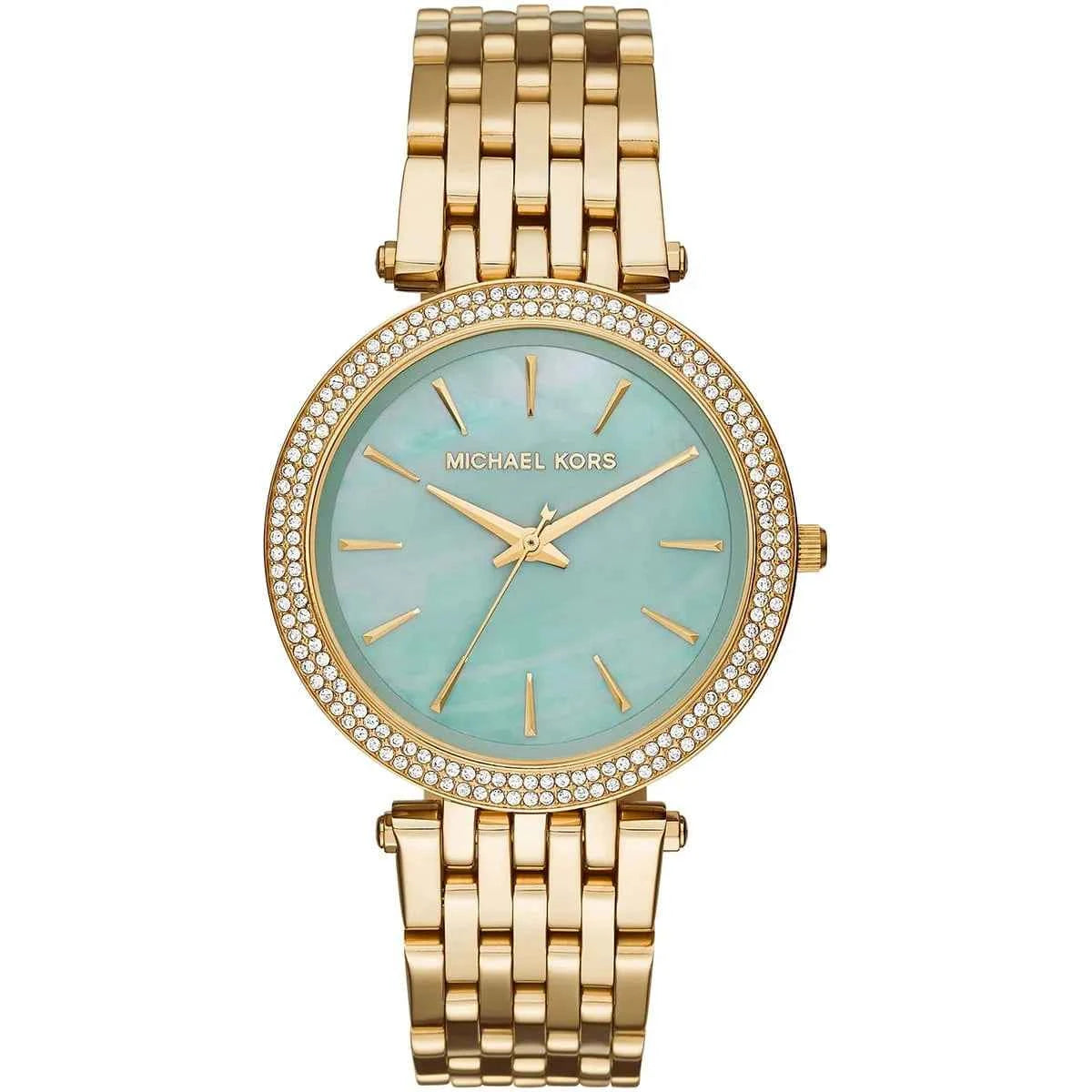 Michael Kors Darci MK3498 Women's Blue Dial Gold Stainless Steel Watch