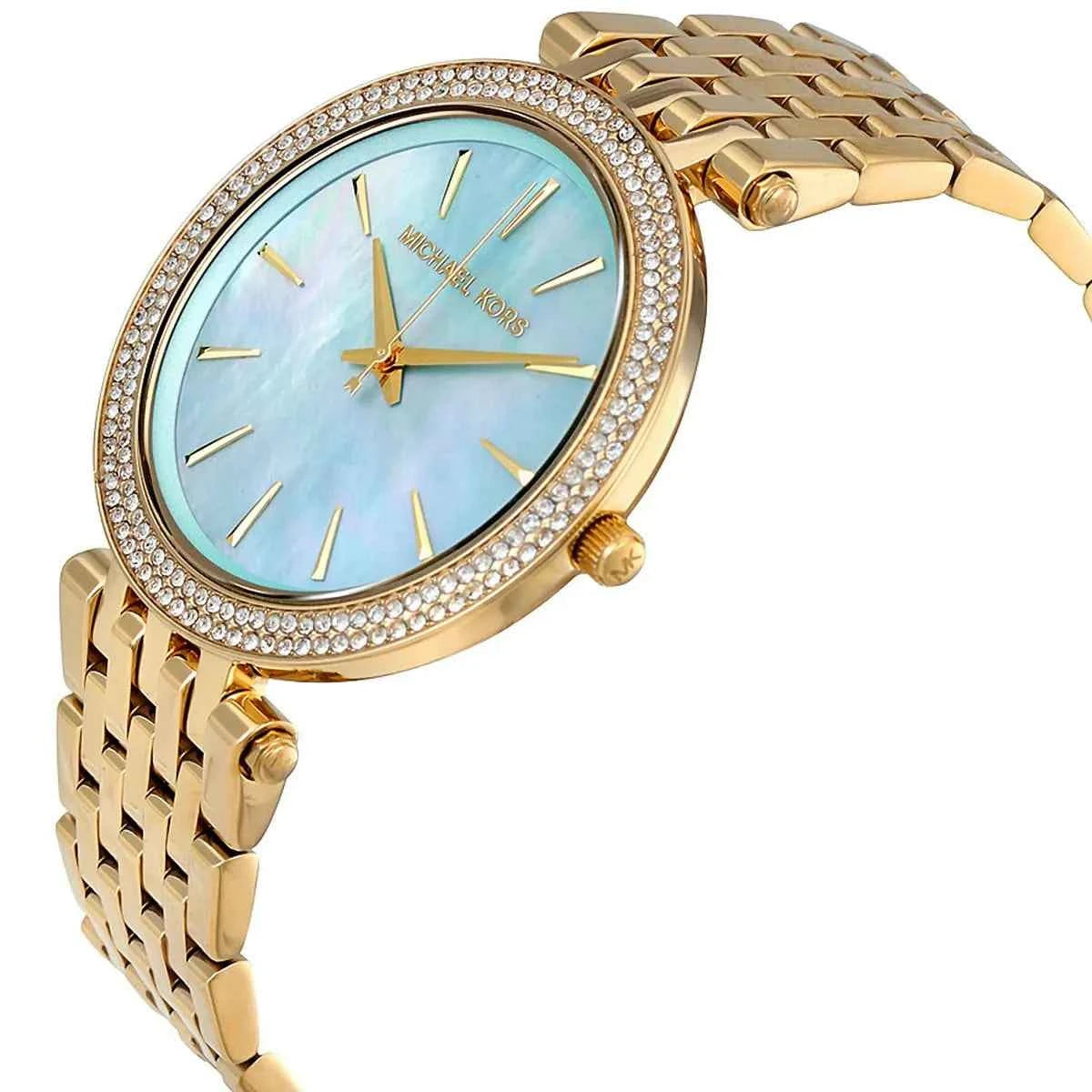 Michael Kors Darci MK3498 Women's Blue Dial Gold Stainless Steel Watch